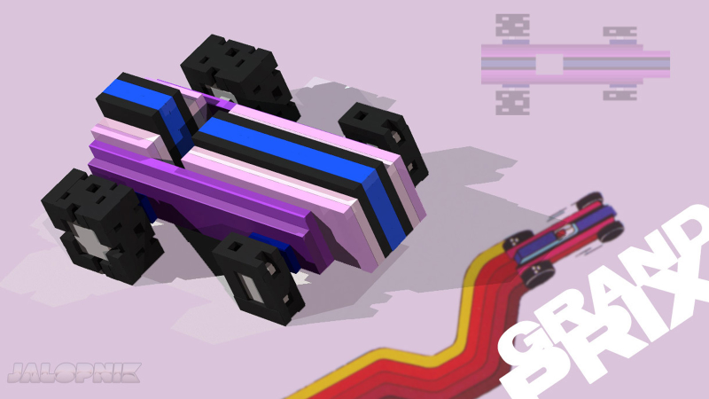 Illustration for article titled What If 8-Bit Racing Cars Were Rendered In 3D?